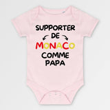 Body Bébé Supporter de Monaco comme papa Rose