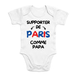 Body Bébé Supporter de Paris comme papa 