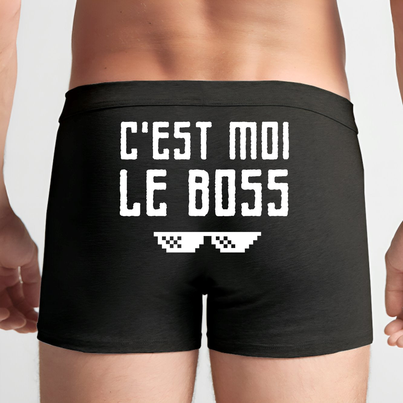 Boxer Homme C'est moi le boss Noir