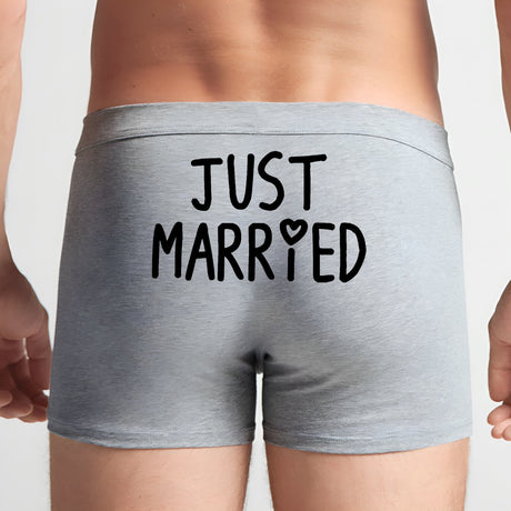 Boxer Homme Just married Gris