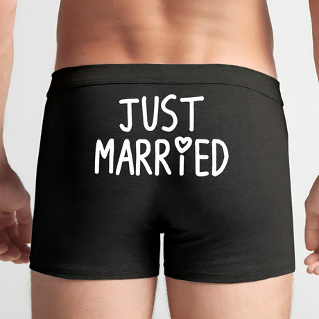 Boxer Homme Just married Noir