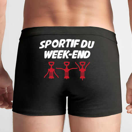 Boxer Homme Sportif du week-end Noir