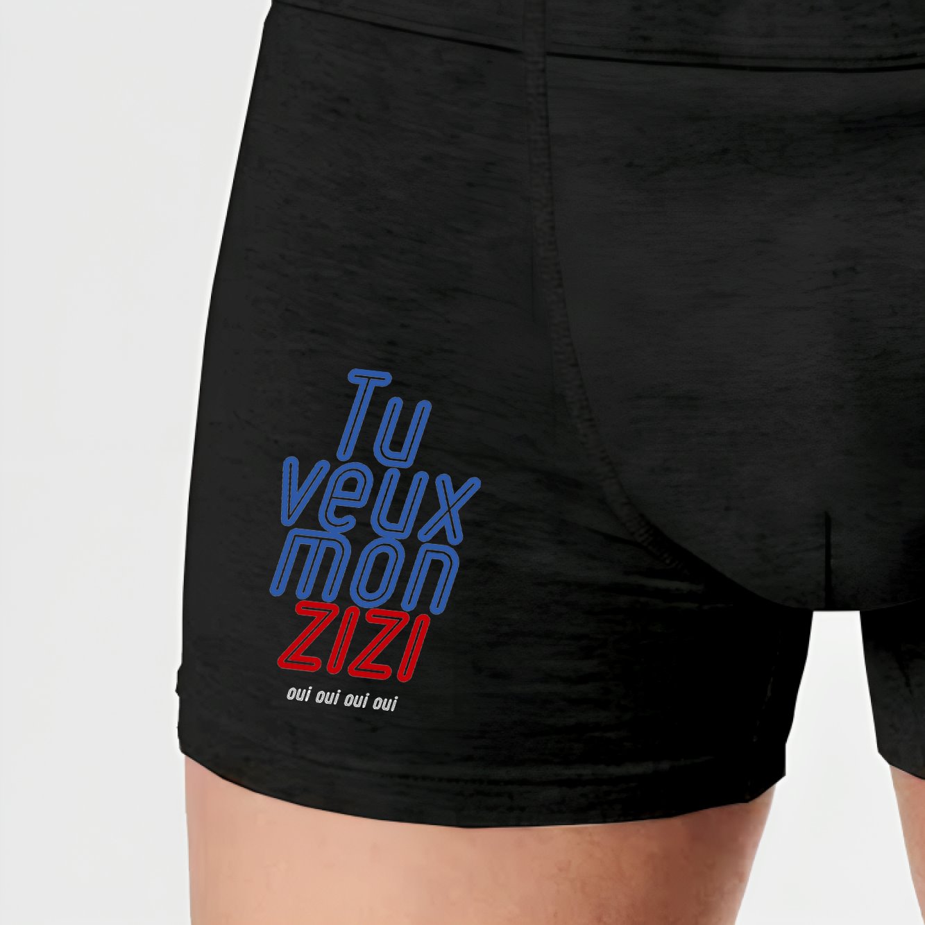 Boxer Homme Tu veux mon zizi Noir