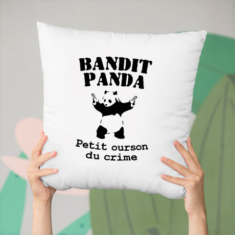 Coussin Bandit panda Blanc