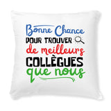 Coussin Bonne chance pour trouver de meilleurs collègues 