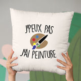 Coussin J'peux pas j'ai peinture Beige