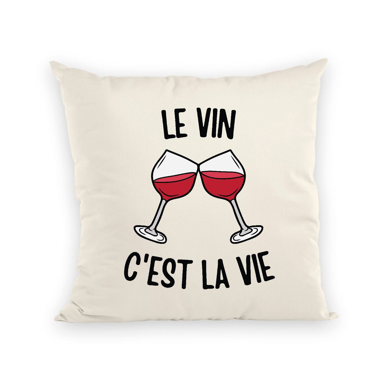 Coussin Le vin c'est la vie 