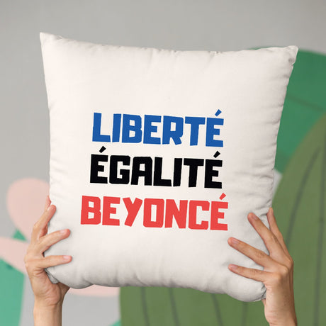 Coussin Liberté égalité Beyoncé Beige
