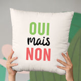 Coussin Oui mais non Beige