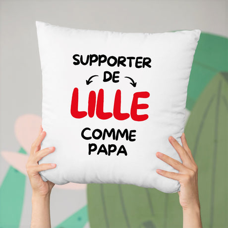 Coussin Supporter de Lille comme papa Blanc
