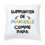 Coussin Supporter de Marseille comme papa 