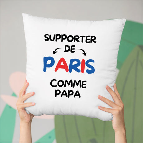 Coussin Supporter de Paris comme papa Blanc
