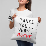 Coussin Tanke you very moche Blanc