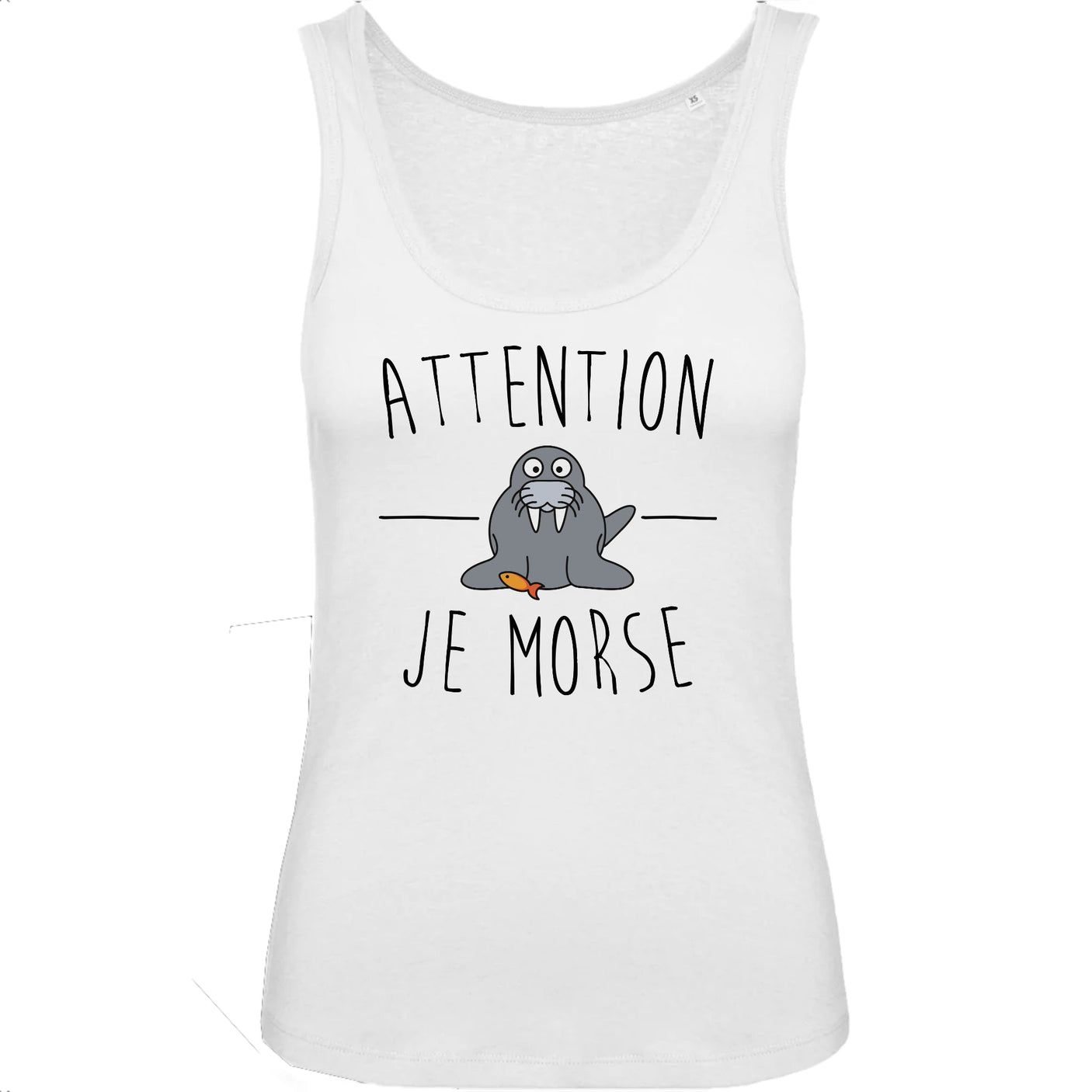 Débardeur Femme Attention je mords 