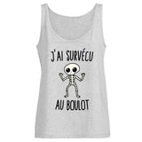 Débardeur Femme J'ai survécu au boulot 