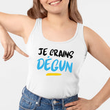 Débardeur Femme Je crains dégun Blanc