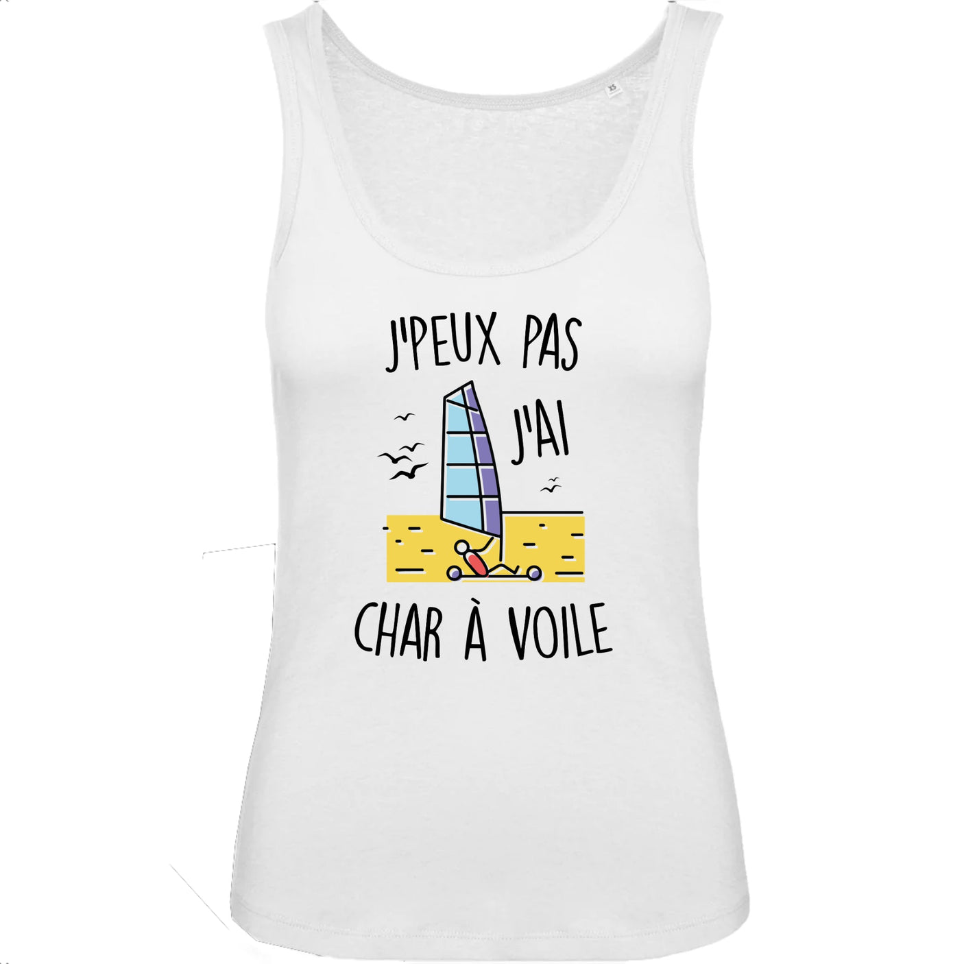 Débardeur Femme J'peux pas j'ai char à voile 