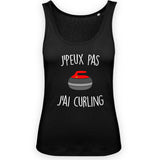 Débardeur Femme J'peux pas j'ai curling 