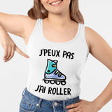 Débardeur Femme J'peux pas j'ai roller Blanc