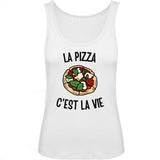 Débardeur Femme La pizza c'est la vie 