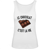 Débardeur Femme Le chocolat c'est la vie 