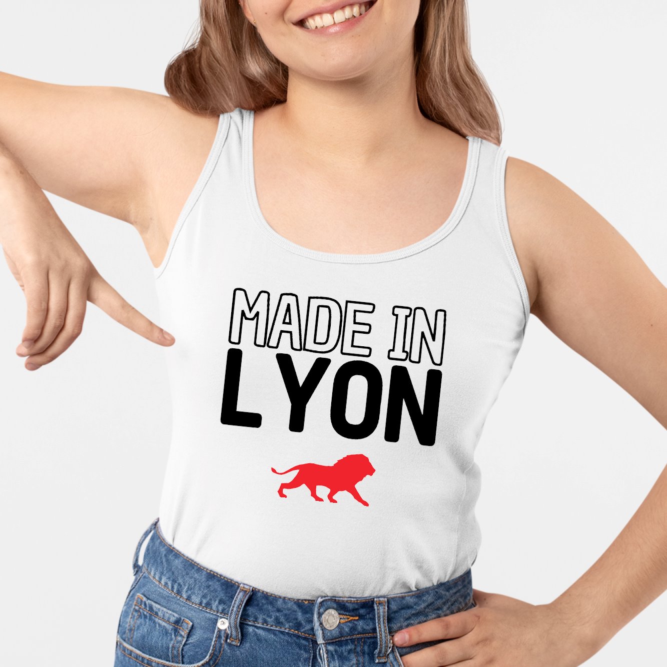 Débardeur Femme Made in Lyon Blanc