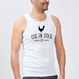 Débardeur Homme Coq en stock Blanc