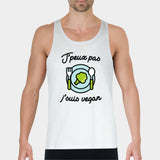 Débardeur Homme J'peux pas j'suis vegan Blanc