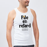 Débardeur Homme Pile en retard Blanc