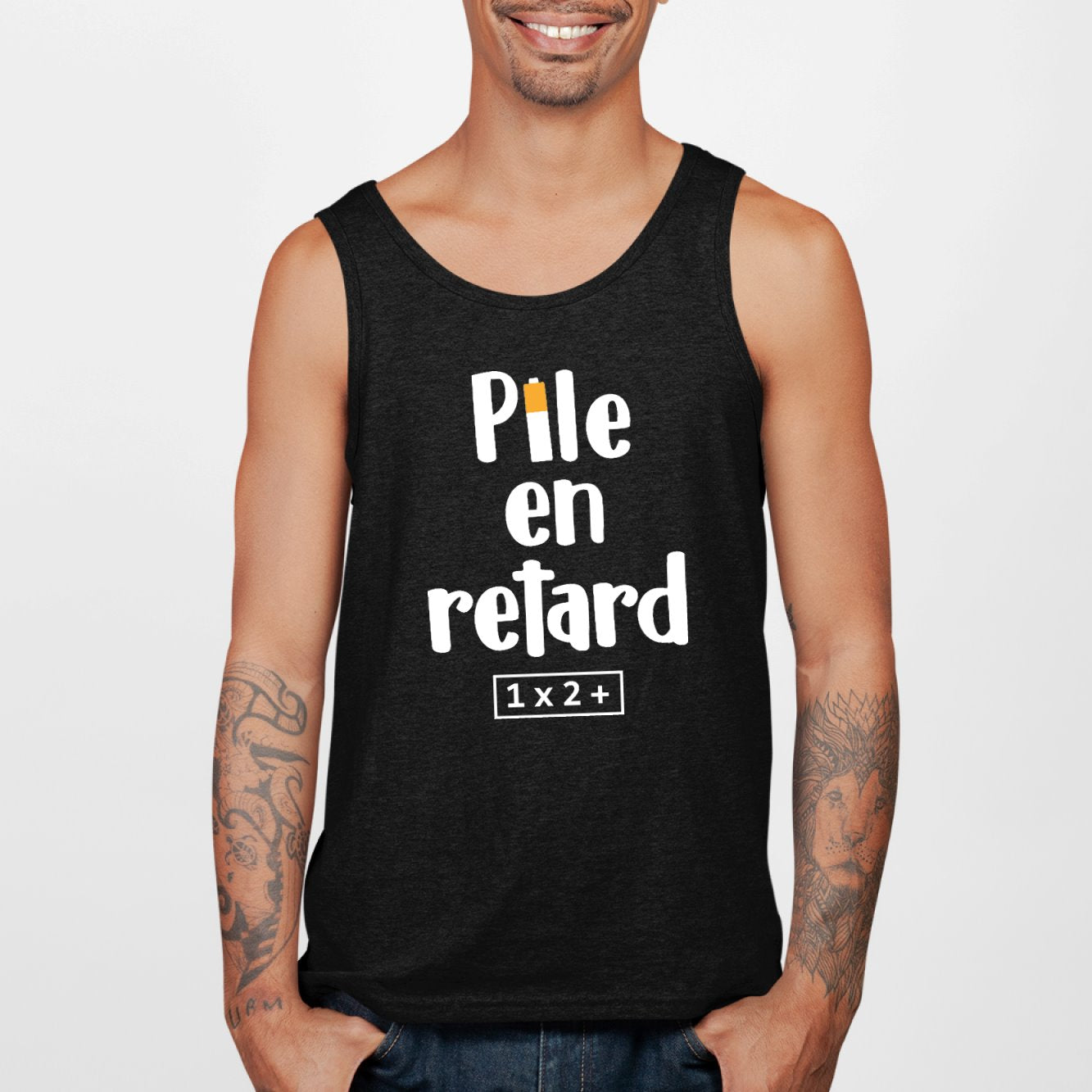 Débardeur Homme Pile en retard Noir