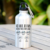Gourde Ce que je fais durant mon temps libre Vélo Blanc