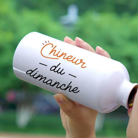 Gourde Chineur du dimanche Blanc