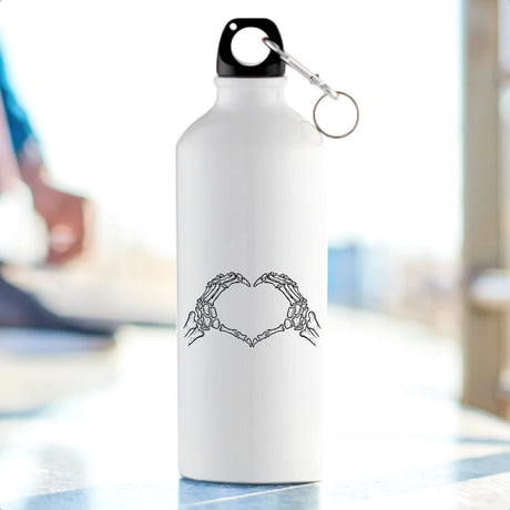 Gourde Coeur mains squelette Blanc
