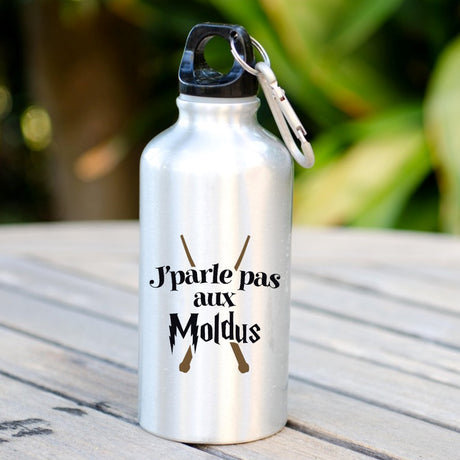 Gourde J'parle pas aux Moldus Blanc
