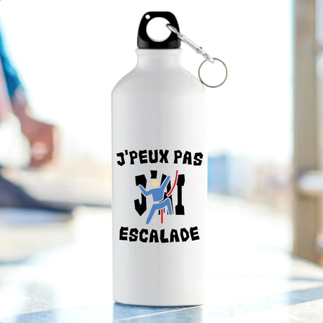 Gourde J'peux pas j'ai escalade Blanc