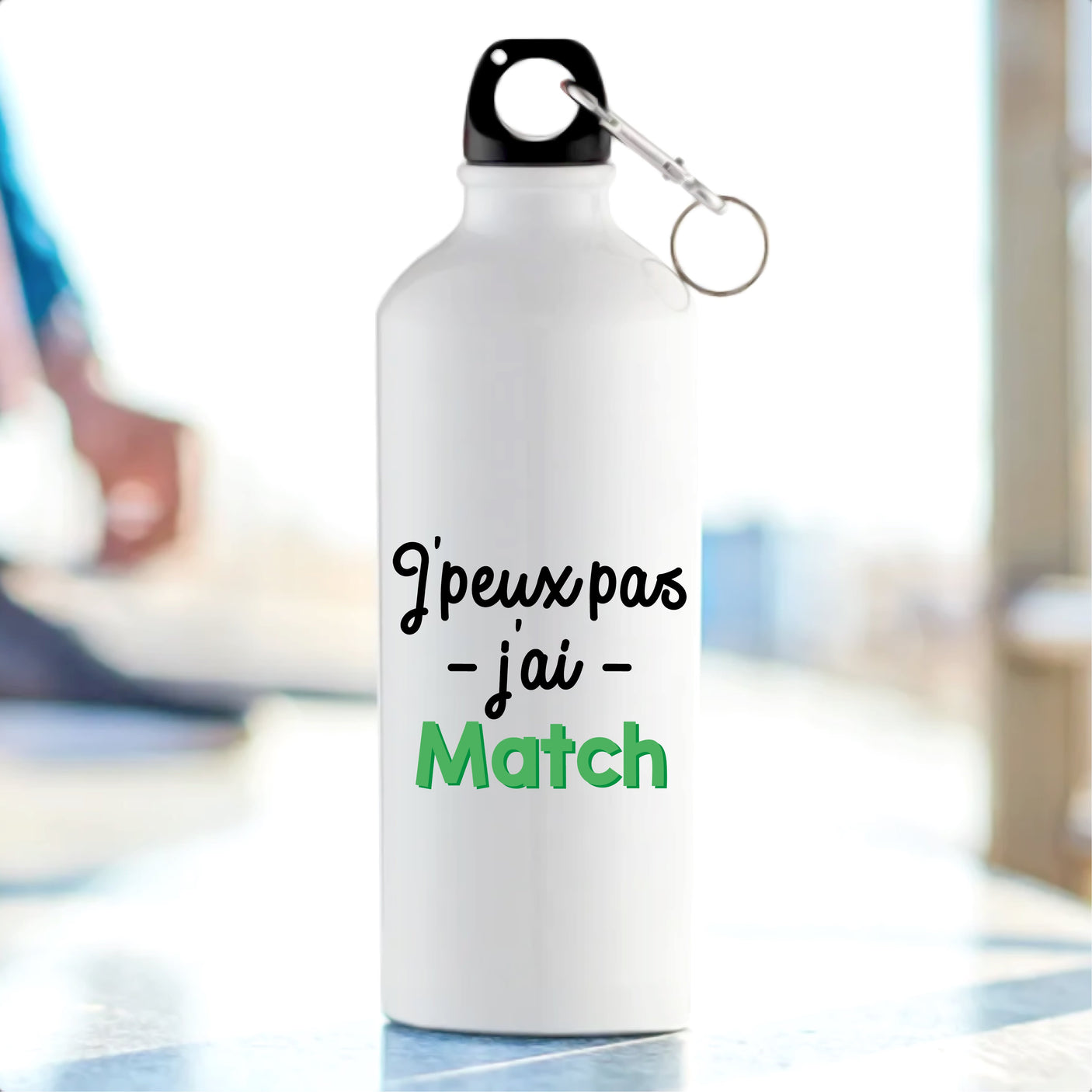 Gourde J'peux pas j'ai match Blanc