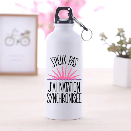 Gourde J'peux pas j'ai natation synchronisée Blanc