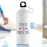 Gourde J'peux pas j'ai tennis de table Blanc