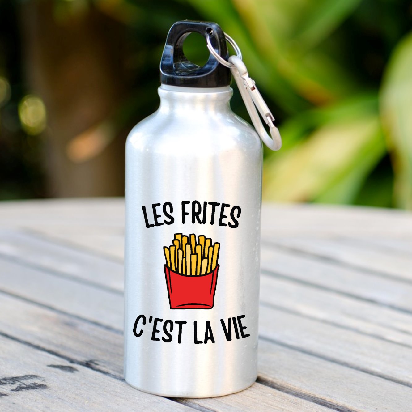 Gourde Les frites c'est la vie Blanc