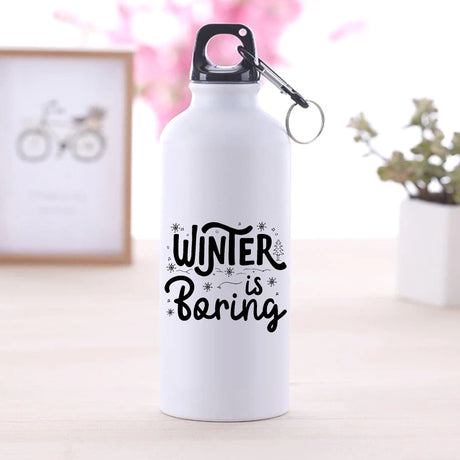 Gourde Winter is boring Blanc