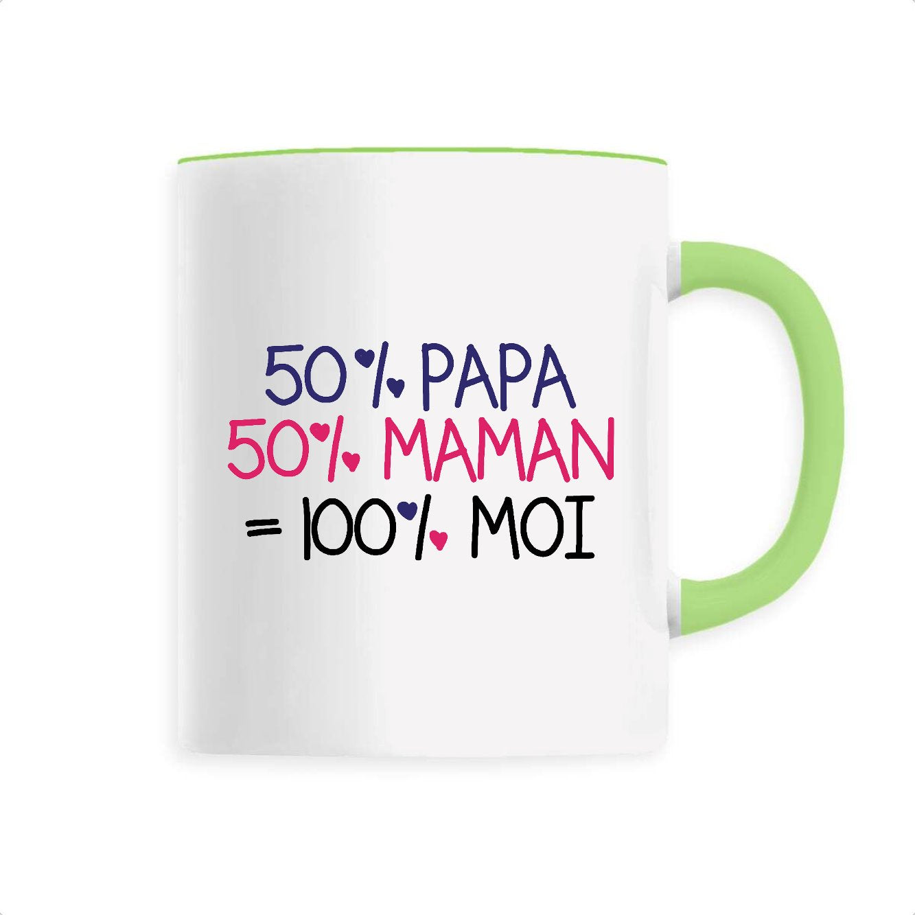 Mug 50% maman 50% papa 