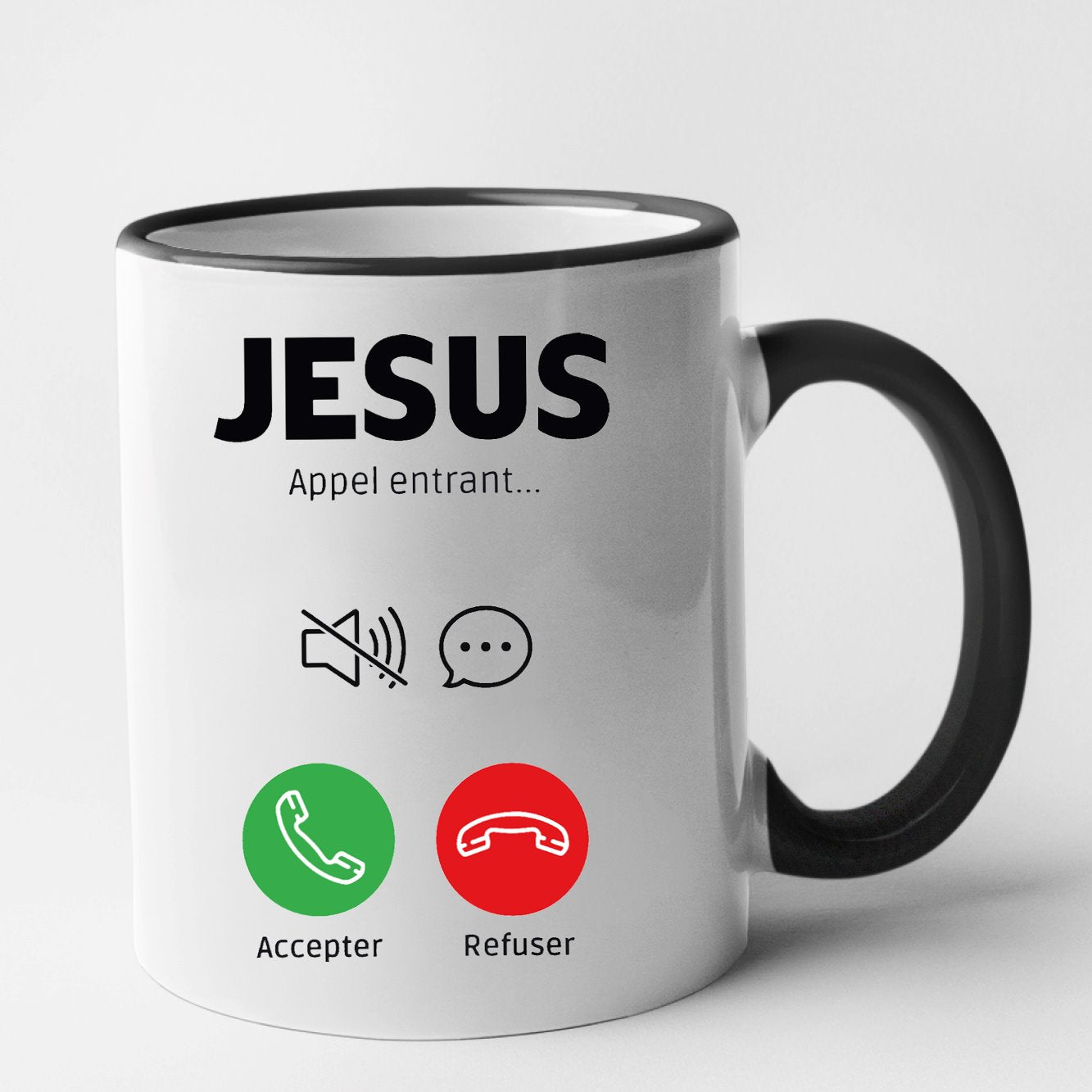 Mug Appel de Jésus Noir