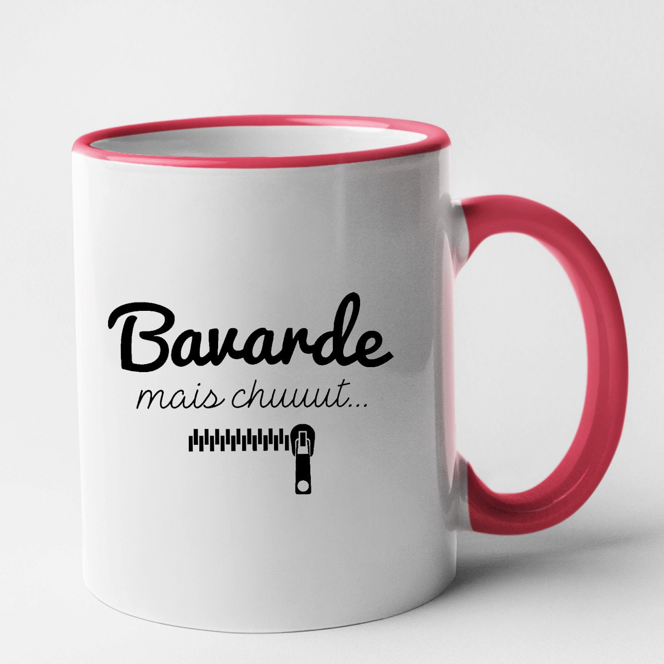 Mug Bavarde mais chut Rouge