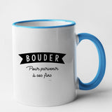 Mug Bouder pour parvenir à ses fins Bleu