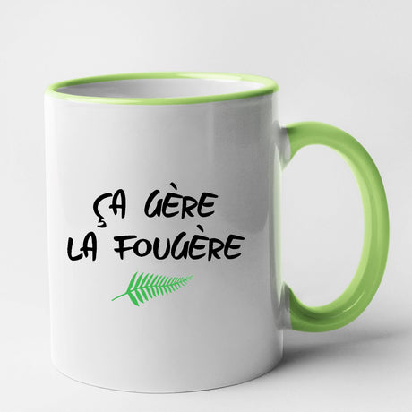 Mug Ça gère la fougère Vert