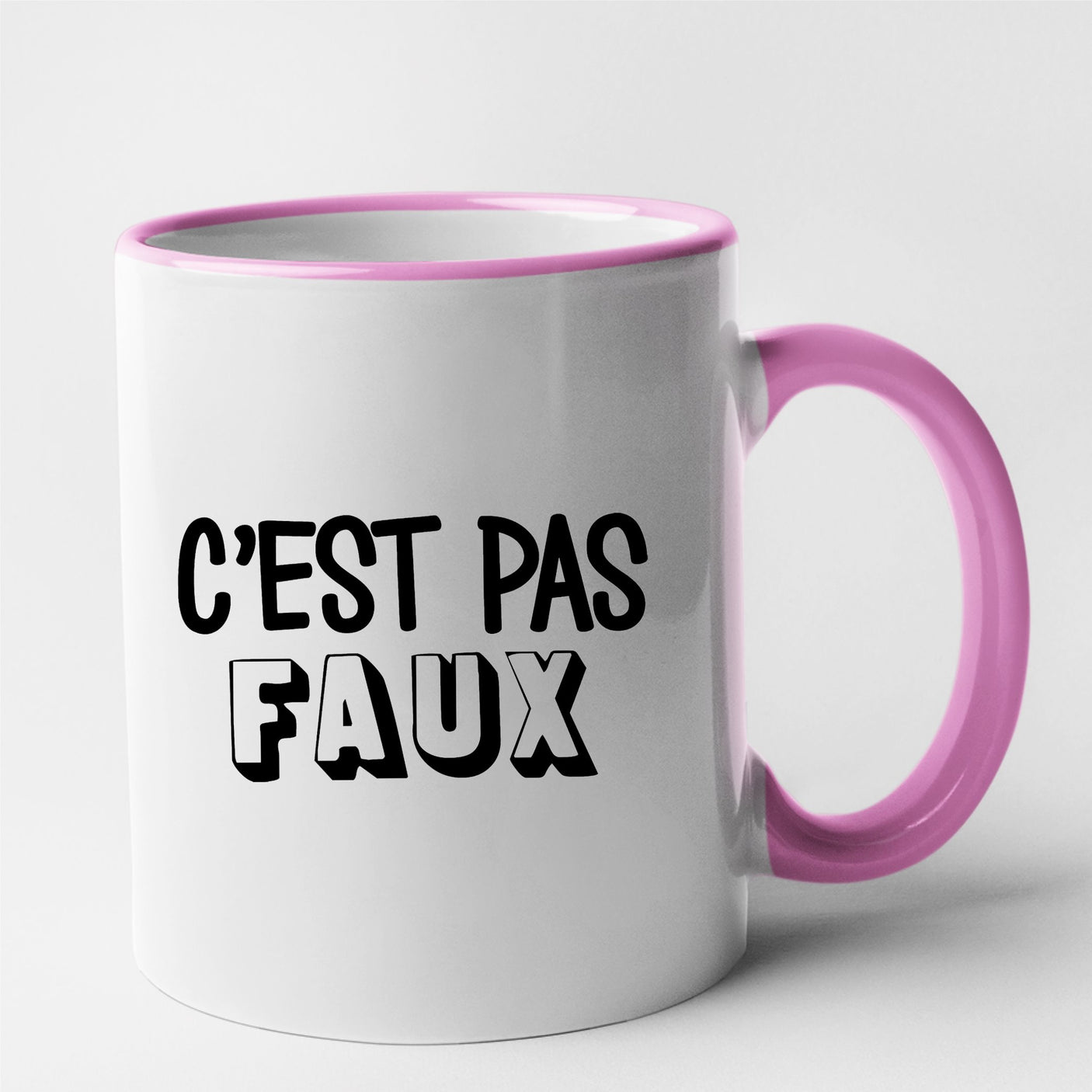 Mug C'est pas faux Rose