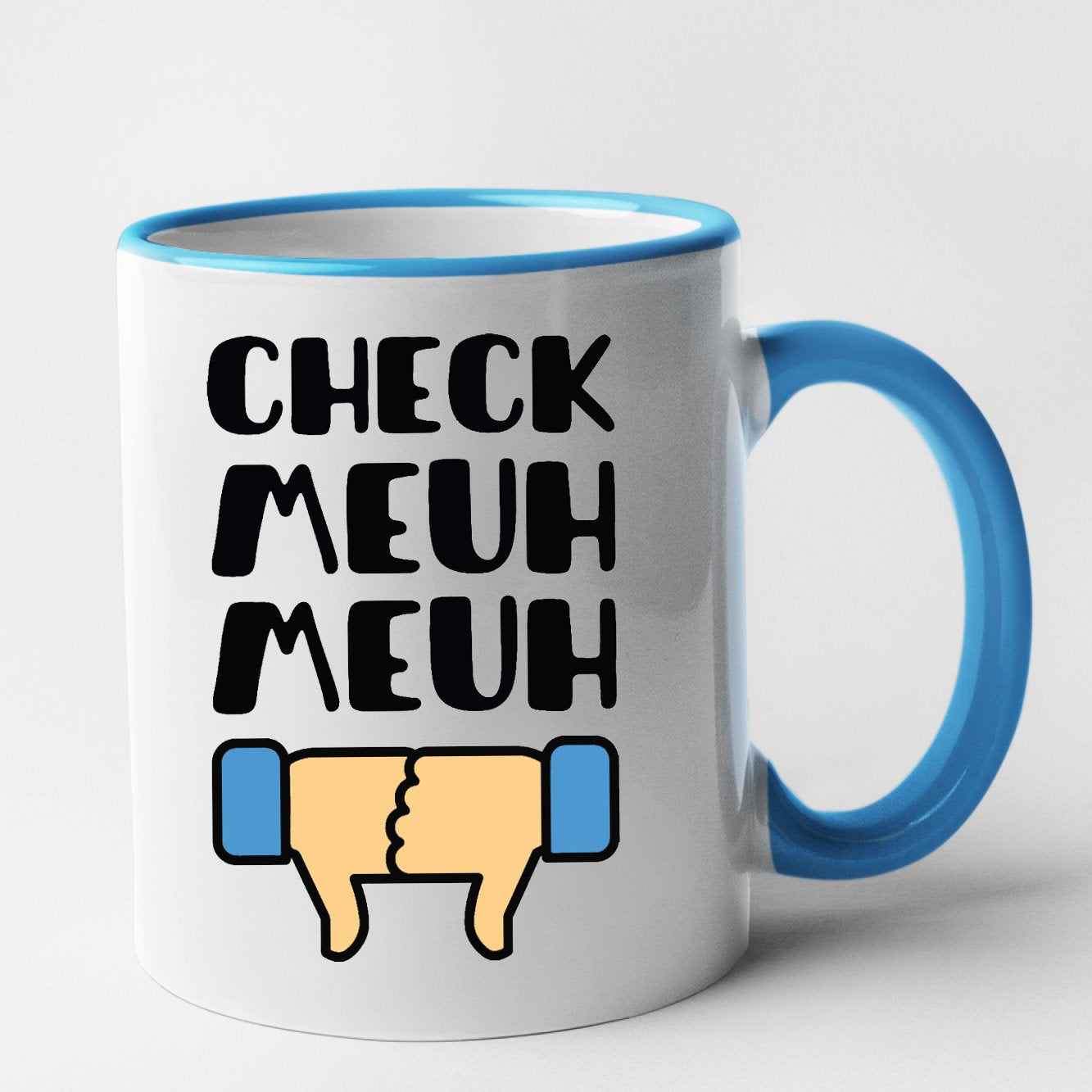 Mug Check meuh meuh Bleu