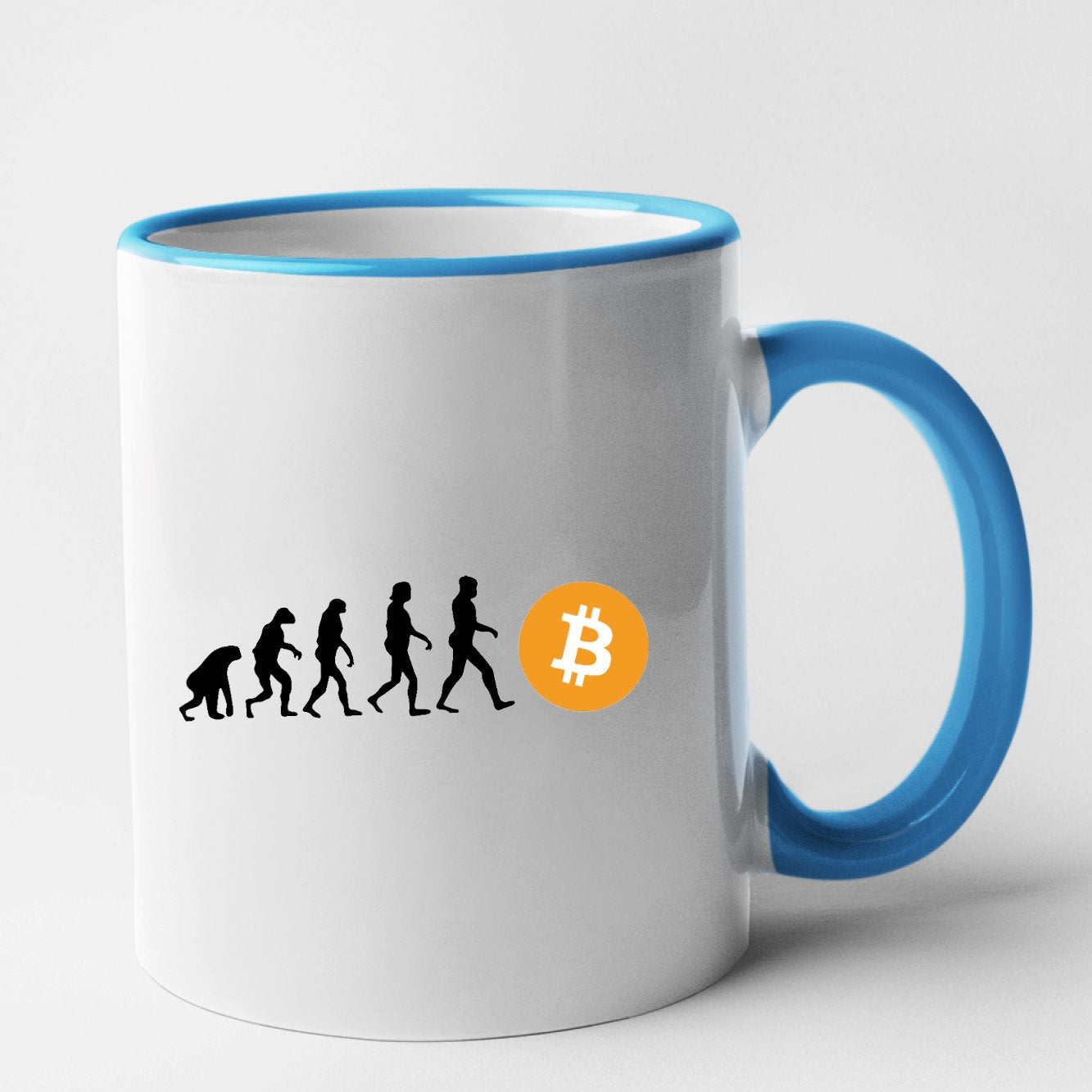 Mug Évolution Bitcoin Bleu