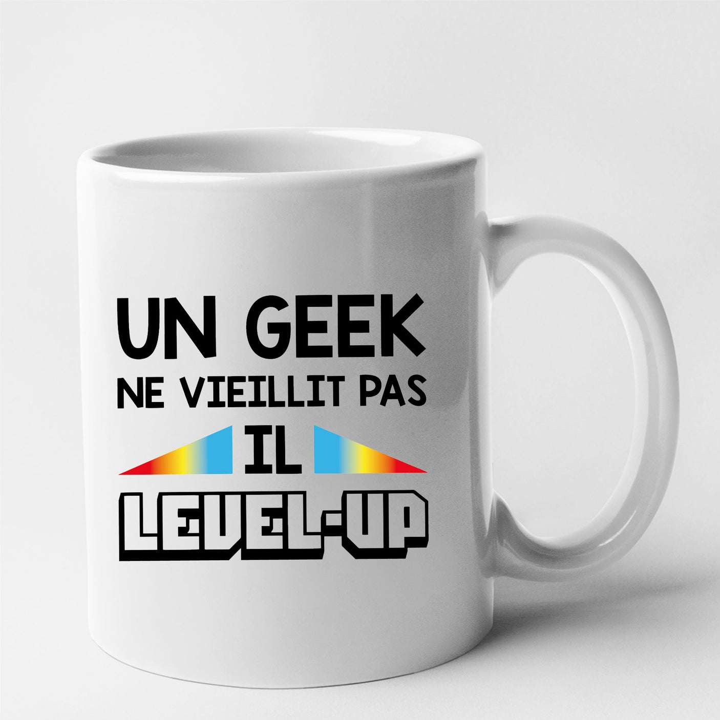 Mug Geek level-up Blanc