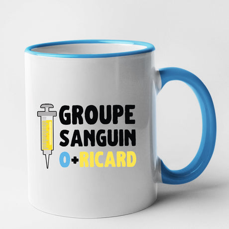 Mug Groupe sanguin O + Ricard Bleu